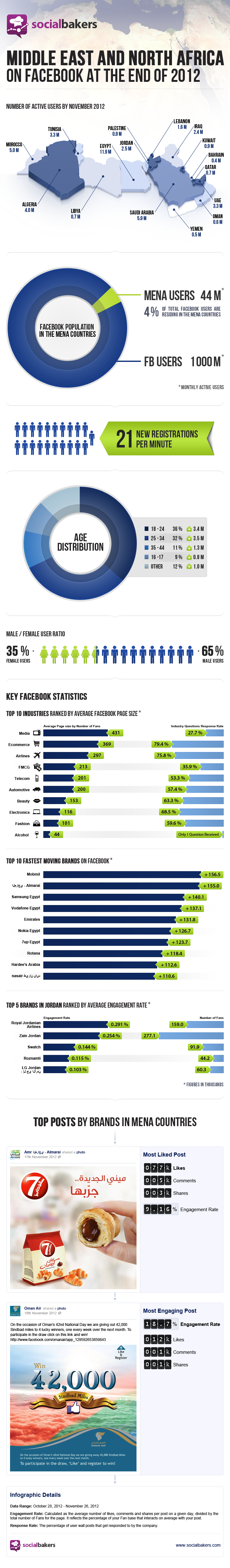 SocialBakers Social Media Infographic 2012