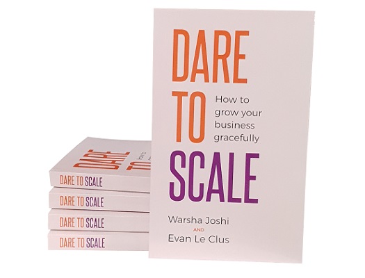 Dare To Scale book, a perfect read for entrepreneurs and founders launched on Amazon and Kindle
