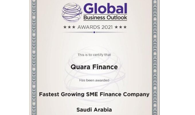Quara Finance gets named as the ‘Fastest-growing SME finance company in Saudi Arabia’
