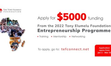 Apply NOW for Tony Elumelu Foundation Entrepreneurship Programme!